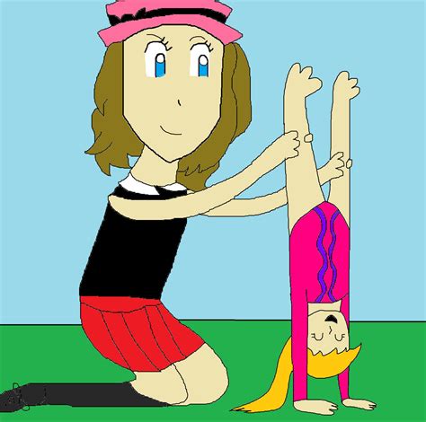 Sarena is helping you at the gym by Erodraw on Newgrounds.